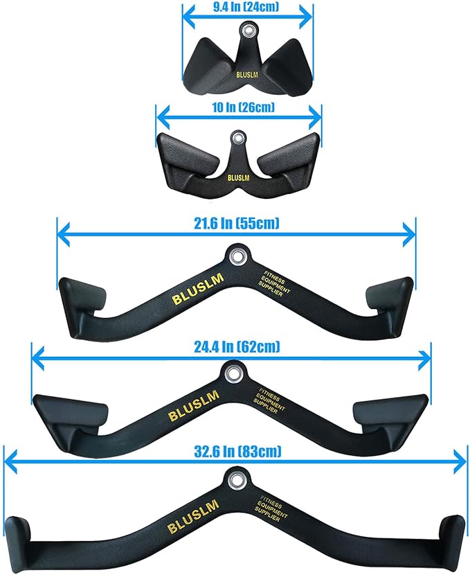 LAT Pull Down Bar for Cable Machine, LAT Pulldown Attachments T Bar V Bar Cable Attachment, Back