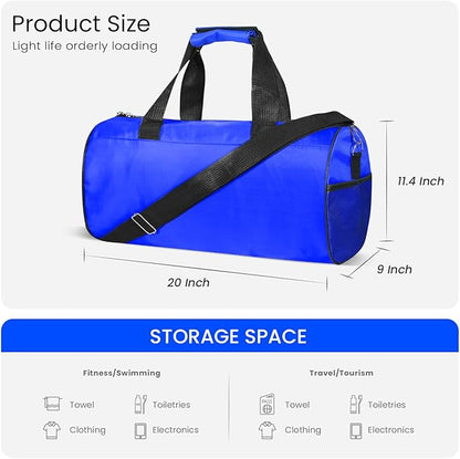 C&F BOGMOST Small Gym Bag for Travel & Duffel - 20 Inch Lightweight Carry On Bag for Men & Women