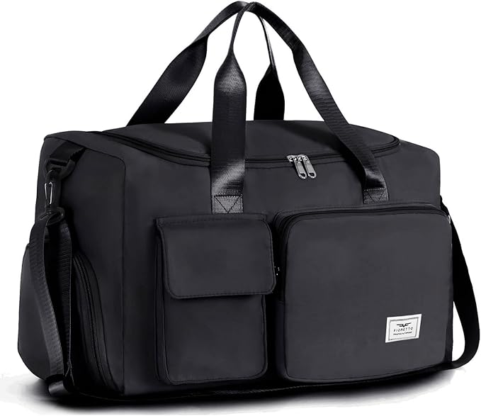 FIORETTO Women's Gym Duffle Bag with Shoes Compartment, 37L Capacity, Ideal for Travel, Gym