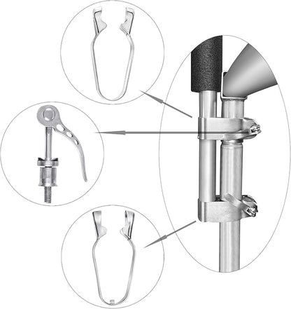 Universal Trampoline Replacement Enclosure Poles with Clamp and Hardware (only fit for The