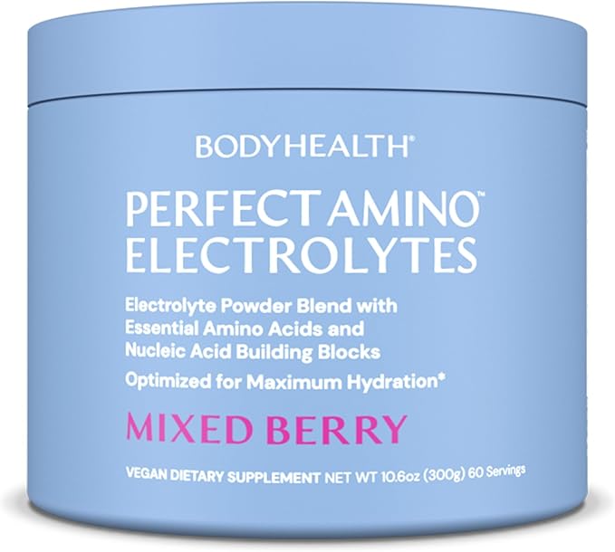 BodyHealth PerfectAmino Electrolytes Powder No Sugar, Keto Sugar Free Fasting Electrolytes Drink