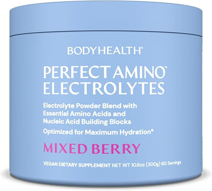 BodyHealth PerfectAmino Electrolytes Powder No Sugar, Keto Sugar Free Fasting Electrolytes Drink