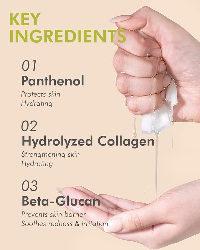DERMAL Bamboo Collagen Essence Facial Mask Sheet 23g Pack of 10 - Hydrating & Calming, For Dewy and