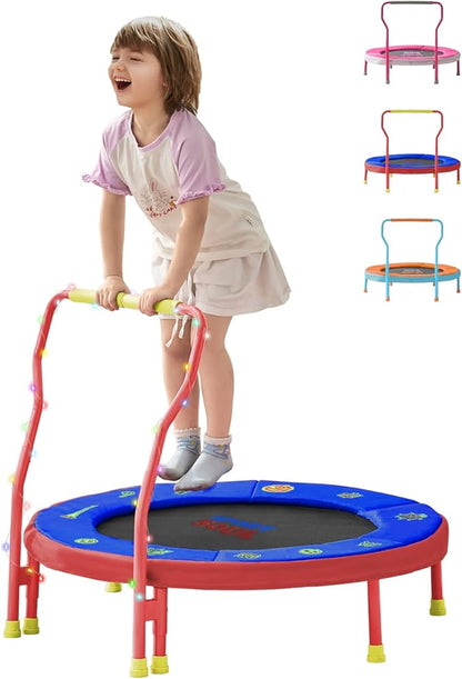 SPORTSOUL Mini Trampoline for Kids 3-6 with Super Safe Foam Handle Bar, 3ft Toddler Trampoline