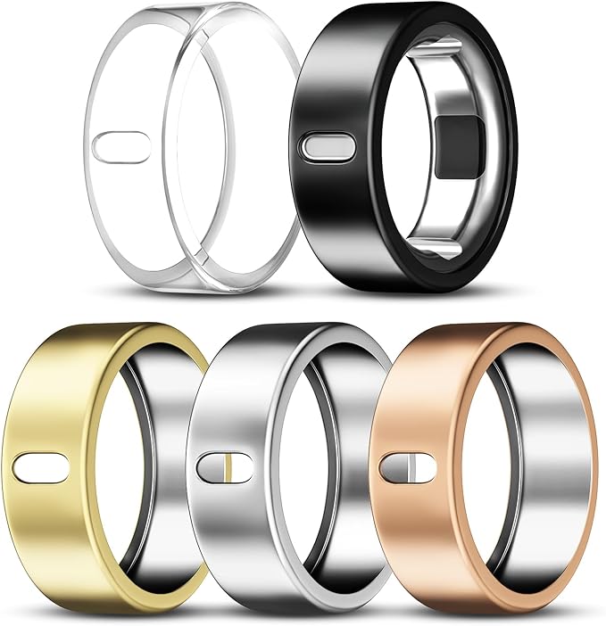 5 Pack Cover Compatible with Oura Ring Gen 4/Oura Ring Gen 3 Horizon/Heritage, Surport Charging