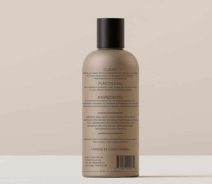 Face Wash ??EWG Verified, Gentle & Hydrating Cleanser with Aloe, Niacinamide & Vitamin C, Removes