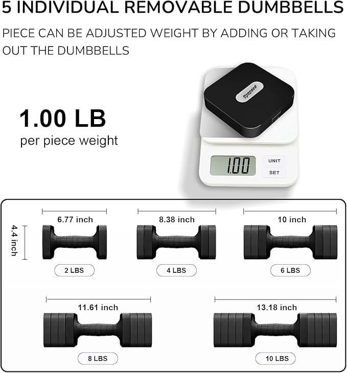 Adjustable Dumbbell Set for Women Men 16LB 20LB Hand Weights Dumbbells Sets Woman Exercise Fitness