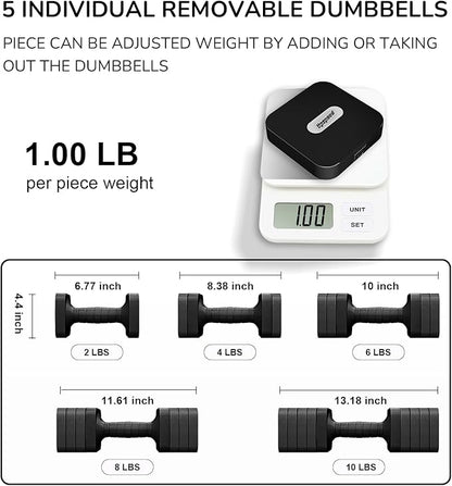 Adjustable Dumbbell Set for Women Men 16LB 20LB Hand Weights Dumbbells Sets Woman Exercise Fitness
