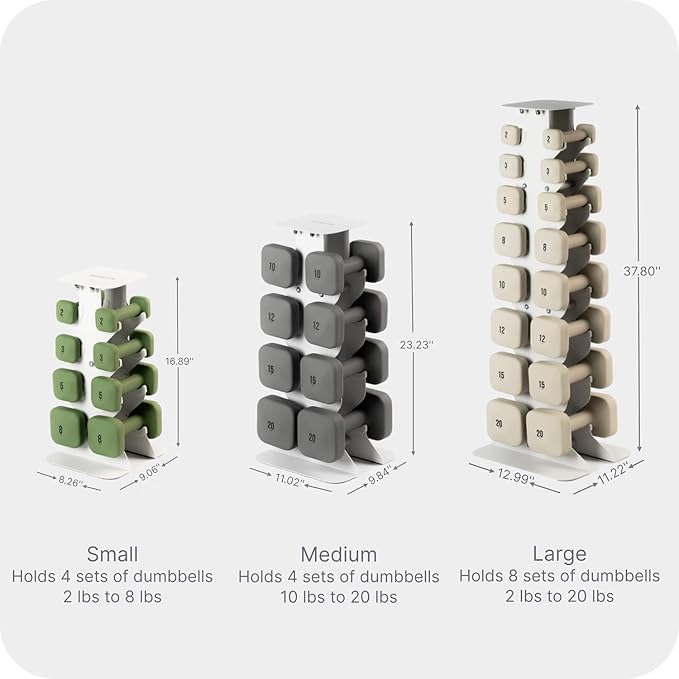 Dumbbell Racks, Space Saving Solution, Sturdy Cast Iron, Home Workout Storage, Heavy Weights