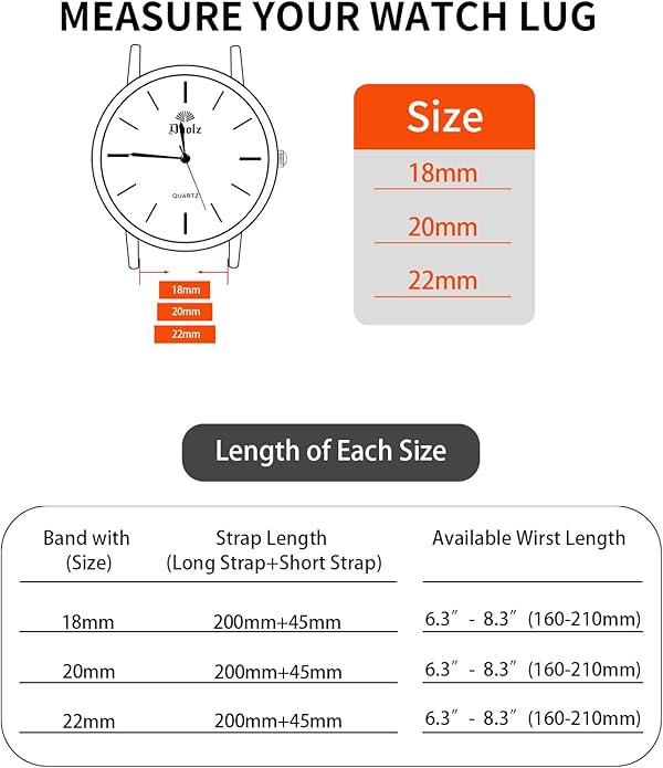 TStrap Nylon Sport Watch Band - Black Quick Release Watch Straps for Men Women - Athletic Military