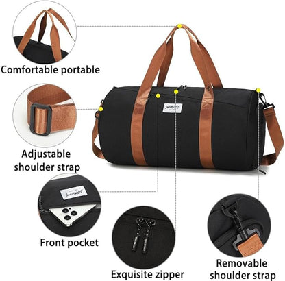 BE SMART Waterproof Mens Gym Bag with Shoe Compartment, Duffle Bags with Wet Pocket for Men