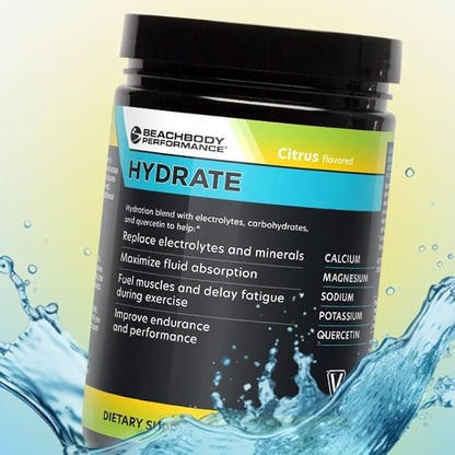 BODi Hydrate Performance Hydration Supplement, Quercetin Enriched Electrolyte Powder, 4 Key