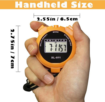 16-Pack Multi-Function Electronic Digital Sport Stopwatch Timer, Large Display with Date Time and