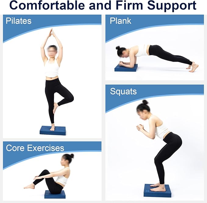StrongTek Extra Wide Foam Balance Pad for Physical Therapy, 19" X 15.8" X 2.4", High-Density TPE