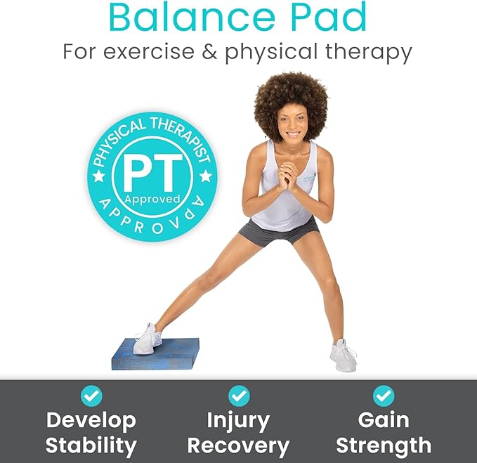 Vive Balance Pad - Foam Large Yoga Mat Trainer for Physical Therapy, Stability Workout, Knee and