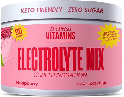 Dr. Price’s Electrolyte Mix | Sugar-Free Hydration Powder with 72+ Trace Minerals | No Sugar