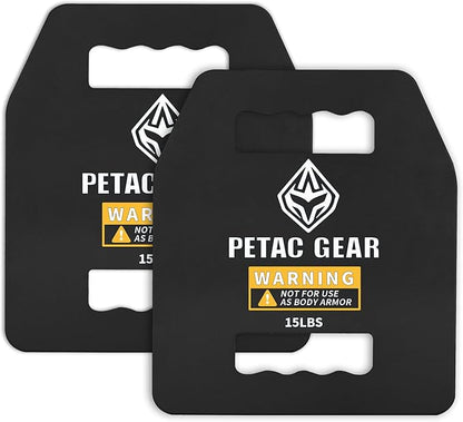 PETAC GEAR Tactical Weights Plates For Weighted Vest For Men Workout,5/10/15/20 LBS Weight Strength