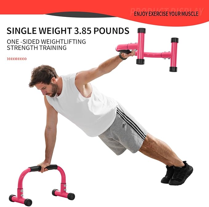 Push Up Bar, Parallettes Bars For L-sit & Dip, Heavy-Duty No Wobbling Parallel Bars Stand For