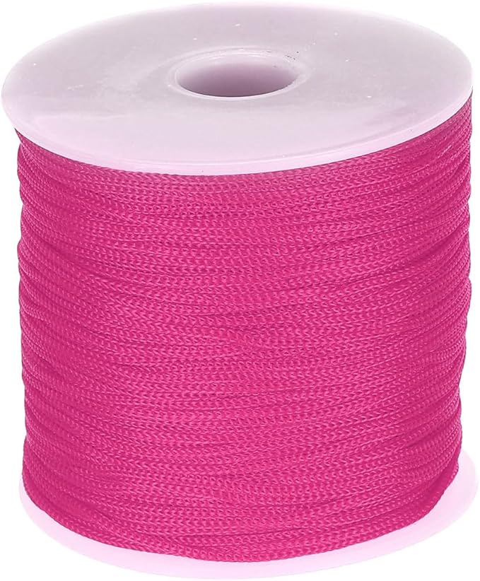 MECCANIXITY 1/16 Inch Polypropylene Rope Braided Ropes, 328ft Nylon Rope Hollow Utility Cord for