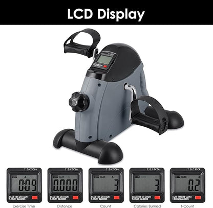 Mini Exercise Bike, himaly Under Desk Bike Pedal Exerciser Portable Foot Cycle Arm & Leg Peddler