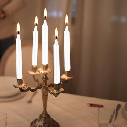 Set of 40 White Candles Mini Unscented Taper Candles for Christmas,Household, Wedding, Rituals
