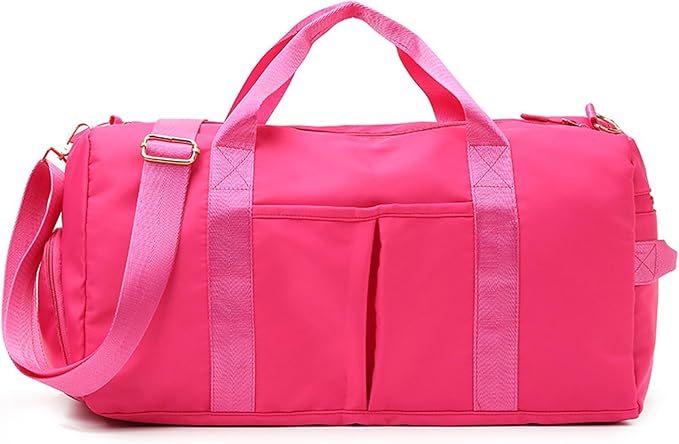 KARRESLY Sports Gym Bag for Women Travel Duffel Bag with Wet Pocket and Shoes Compartment for