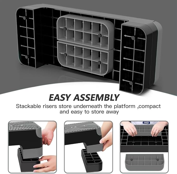Aerobic Exercise Step, Adjustable Aerobic Stepper for Exercise, Workout Step Platform for Step Up
