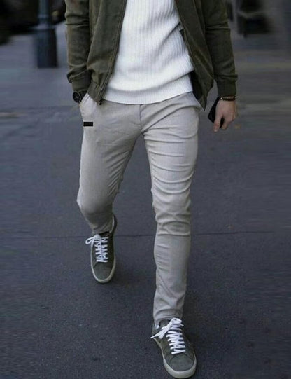 Men Joggers Chino Cargo Pants Hiking Outdoor Recreation Pants Twill Fitness Track Jogging Pants