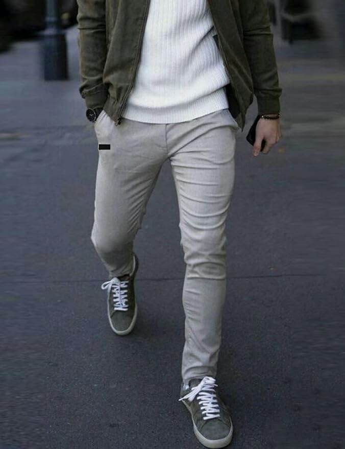 Men Joggers Chino Cargo Pants Hiking Outdoor Recreation Pants Twill Fitness Track Jogging Pants