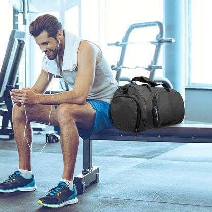 INOXTO Small Sports Gym Bag，Travel Duffel Bag with Dry Wet Pocket and Shoes Compartment for Women