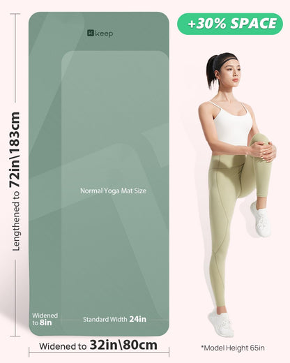 KEEP Non-Slip Large Yoga Mat,Extra Long and Wide Exercise & Fitness Mat( 72"Lx32"Wx7mm Thick) with