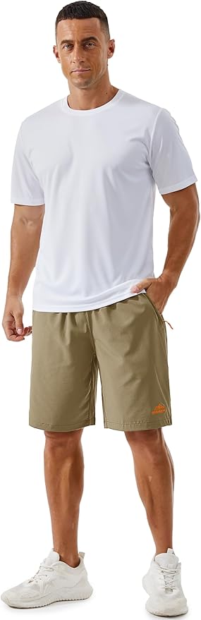 TACVASEN Men's Running Athletic Shorts 9" Quick Dry Workout Gym Shorts Lightweight Summer Shorts 3