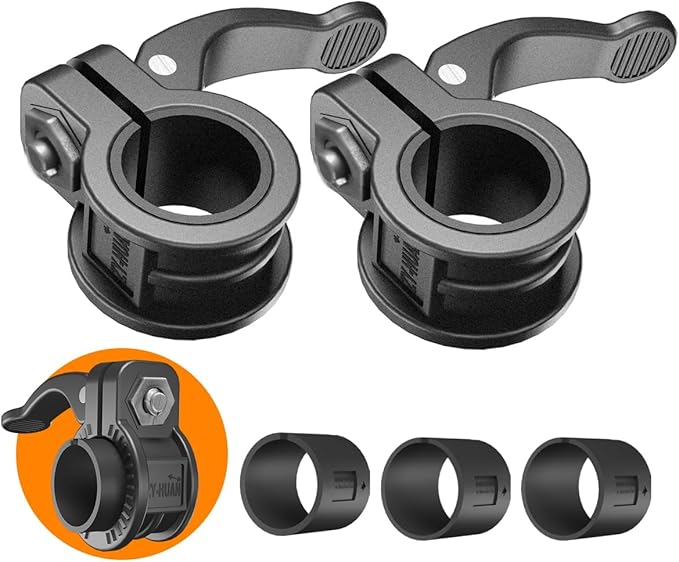 Mini Barbell Clips 1 inch I Multi-Size Adjustable Barbell Collar I 1 inch Barbell ClampsIQuick
