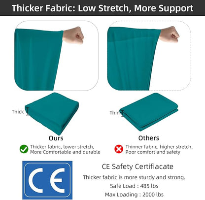 PRIOR FITNESS Aerial Silks Set, Professional Thicker Low Stretch Fabric 9/15/20 Yards Aerial Silk