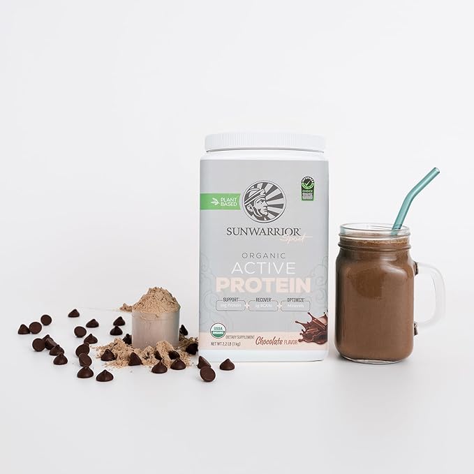 Sunwarrior Organic Plant Based Protein Powder | Vegan Organic Protein Powder with BCAA Amino Acids