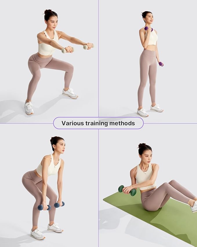 YOTTOY Weights Dumbbells Set for Women,2-15 Pound Dumbbells Set of 2, Non-Slip Hand Weights for