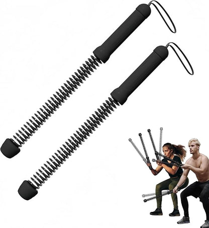 Ropeless Battle Rope Battle Ropes for Home Gym - 2PCS workout ropes with Non-Slip Handles, Durable
