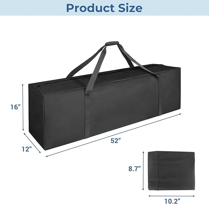 COOLBEBE 52" Sports Duffle Bag - 160L Extra Large Travel Duffel Luggage Bag with Upgrade 2-way
