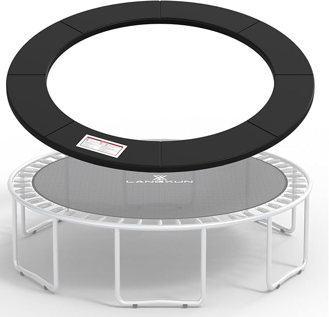 LANGXUN Universal Trampoline Repalcement Safety Pad, 8ft 10ft 12ft 14ft 15ft 16ft Waterproof