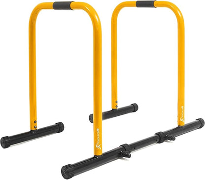 ProsourceFit Power Dip Station Adjustable Height Upper Body Equipment for Home Gym