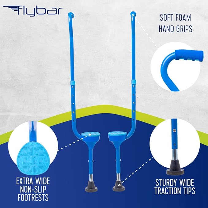 Flybar Maverick Walking Stilts for Kids - 5 Adjustable Height’s, Sturdy, Easy Assembly, Wide