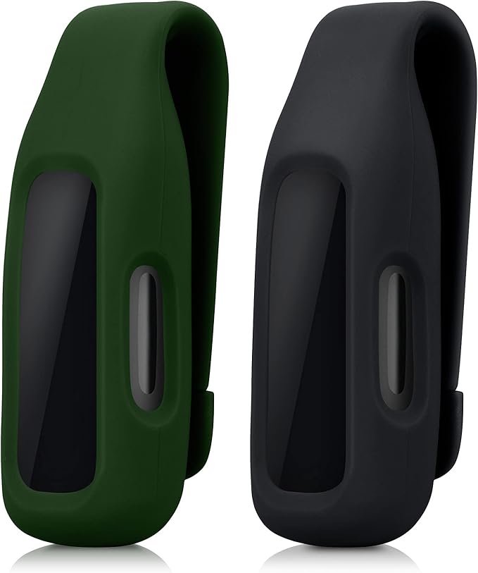 kwmobile 2X Clip Holders Compatible with Fitbit Inspire 3 / Inspire 2 / Ace 3 - Clip-On Holder