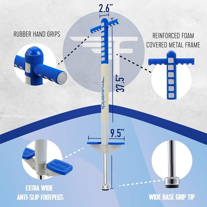 Flybar Maverick Foam Pogo Stick for Kids Age 5 and Up, 40 to 80 Pounds, Pogo Stick for Boys and