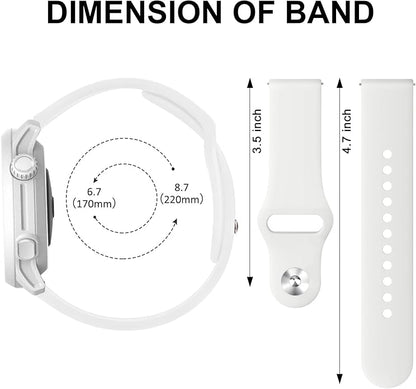 Amzpas Silicone Band for Coros PACE 2/ APEX 42mm/ APEX 2, 20mm Quick-Release Replacement Wristband