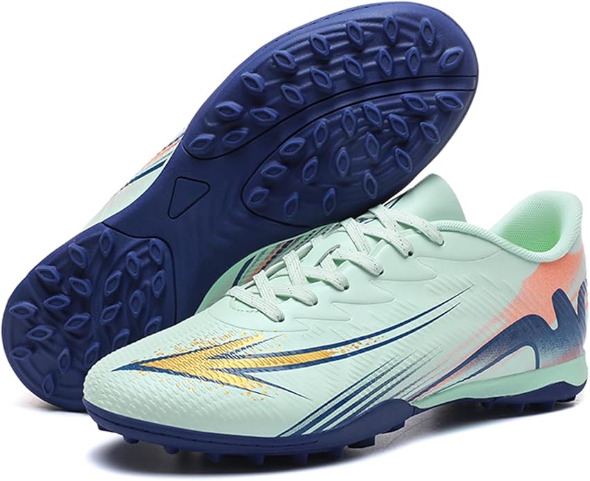 Men's High Top Soccer Shoes FG Long Spikes Adult Football Shoes Lightweight Professional Athletic