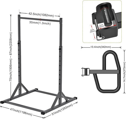 SELEWARE Adjustable Pull Up Station, Multifunction Pull Up Bar, Fully Welded, 500 lbs Capacity