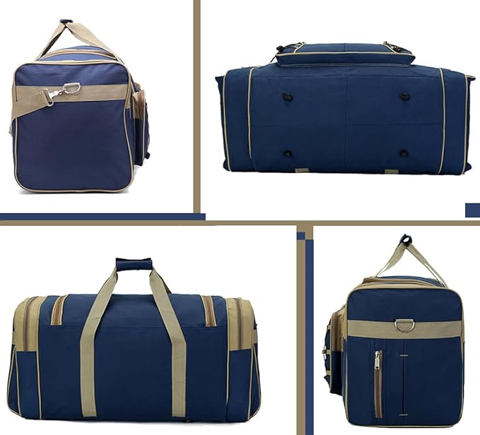 Travel Duffle Bags for Men 26" Weekender Over Night Carry On Bag Lightweight Extra Large Oxford