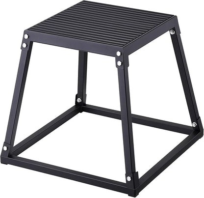 VEVOR Plyometric Jump Box, 18 Inch Plyo Box, Steel Plyometric Platform and Jumping Agility Box