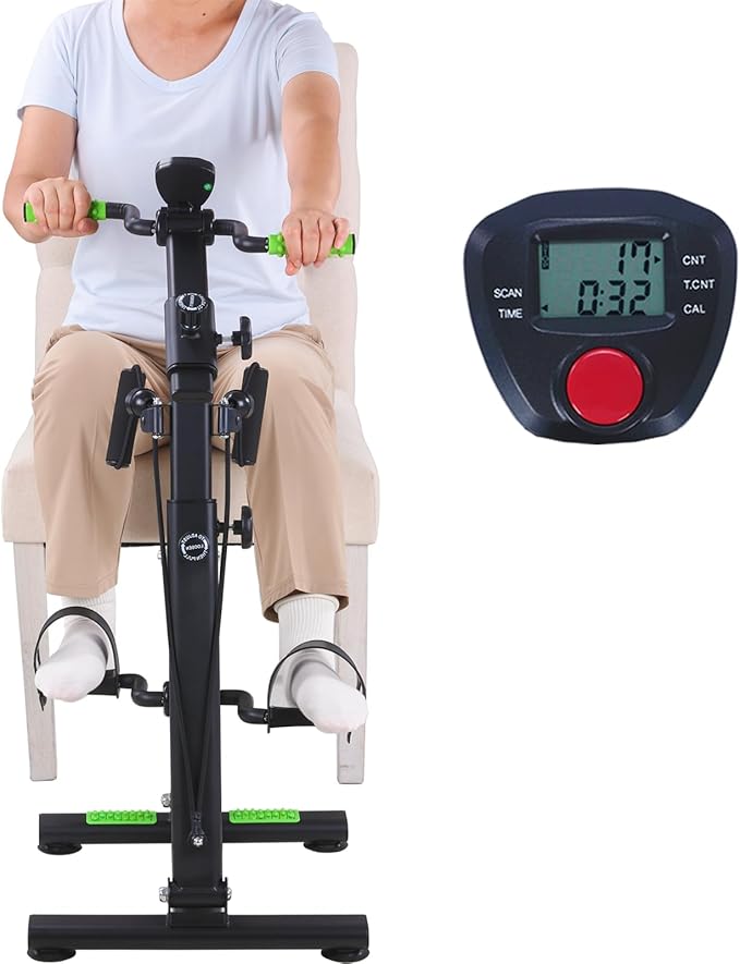 Pedal Exerciser Bike for Seniors, Hand Arm Leg and Knee Physical Therapy Peddler Exercise