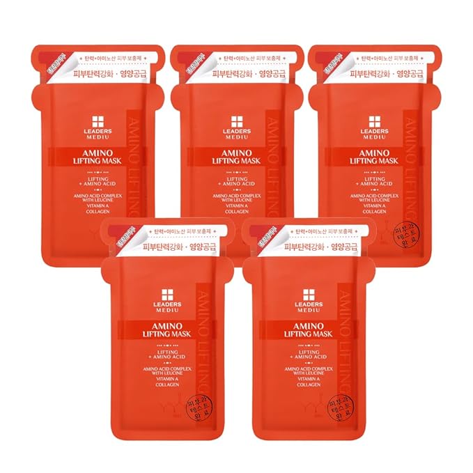 Amino Firming & Lifting Facial Sheet Mask | Amino Acid Complex, Vitamin A, Collagen | Reduces Fine